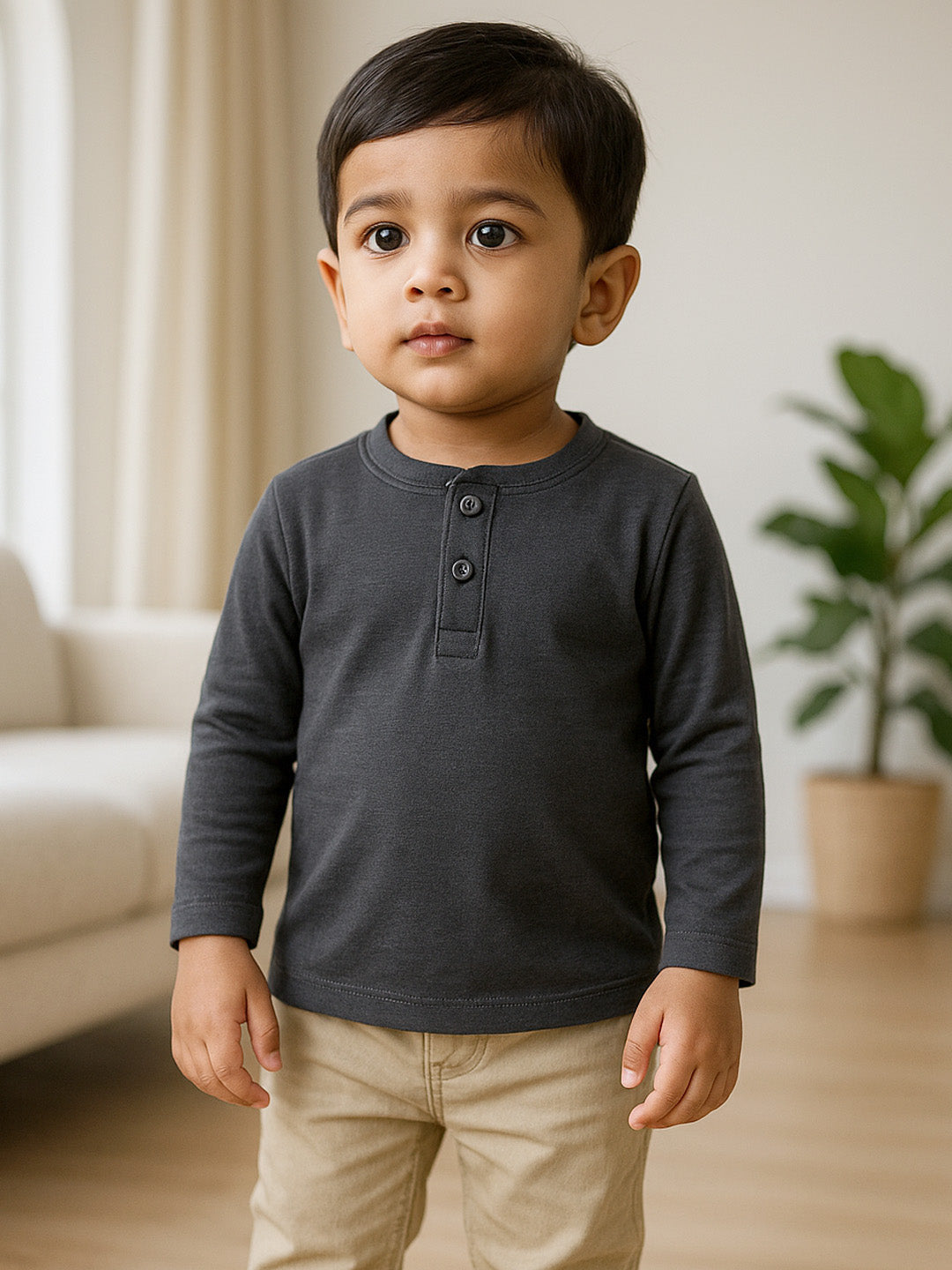 Grey Tee With Removable Rocket