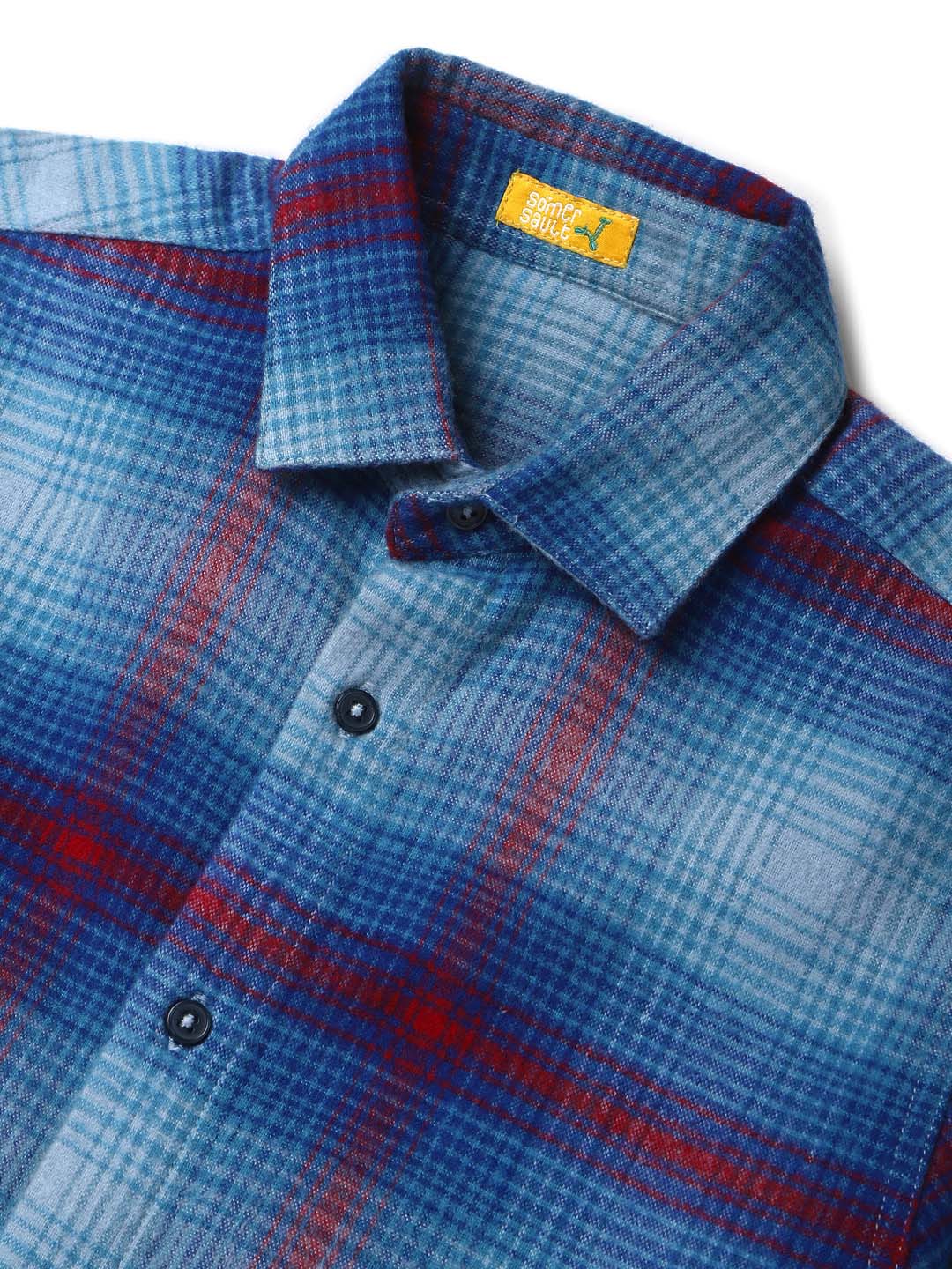 Sapphire Blue Check Shirt