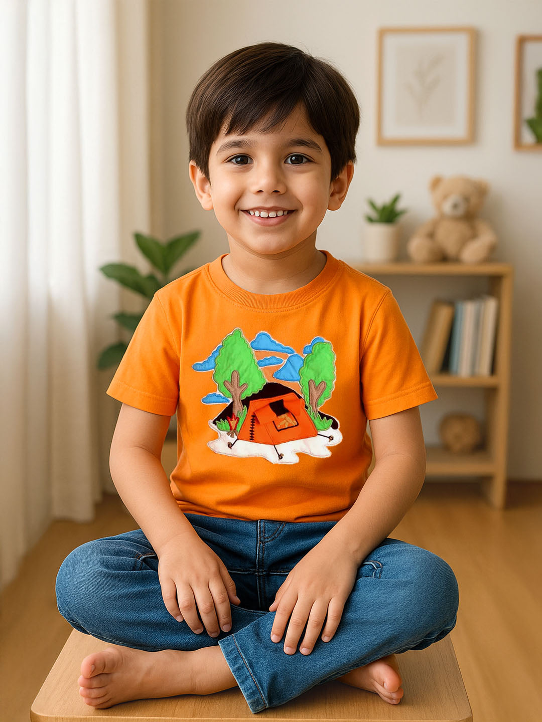 Summer Camp Embroidered Cotton Tee