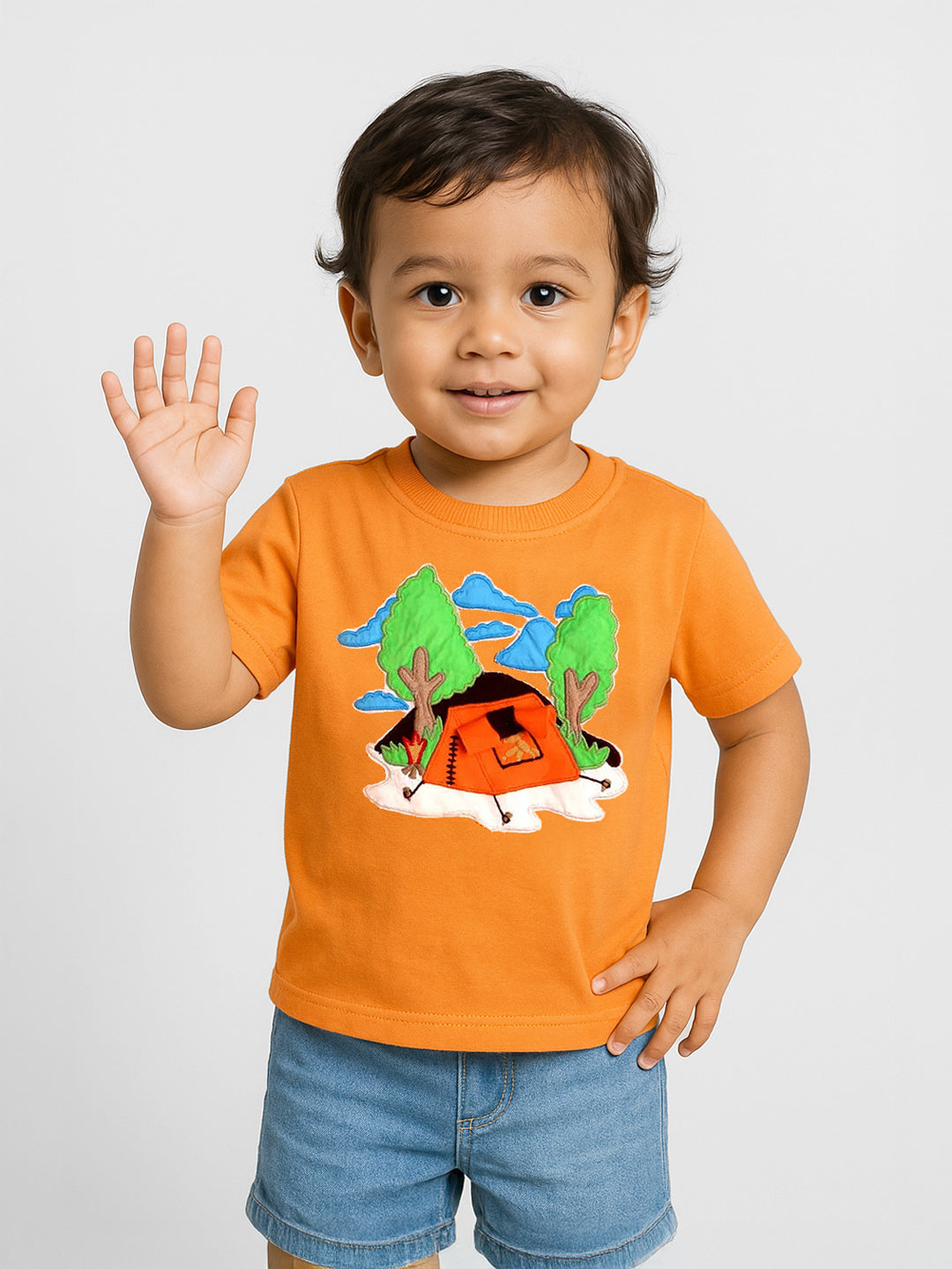 Summer Camp Embroidered Cotton Tee