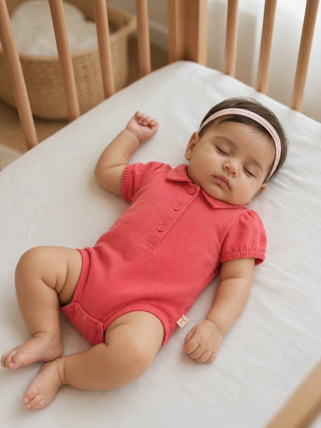 Raspberry Polo Cotton Bodysuit