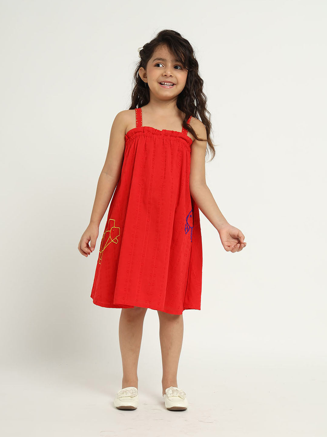 Animal Beaded Hibiscus Dress