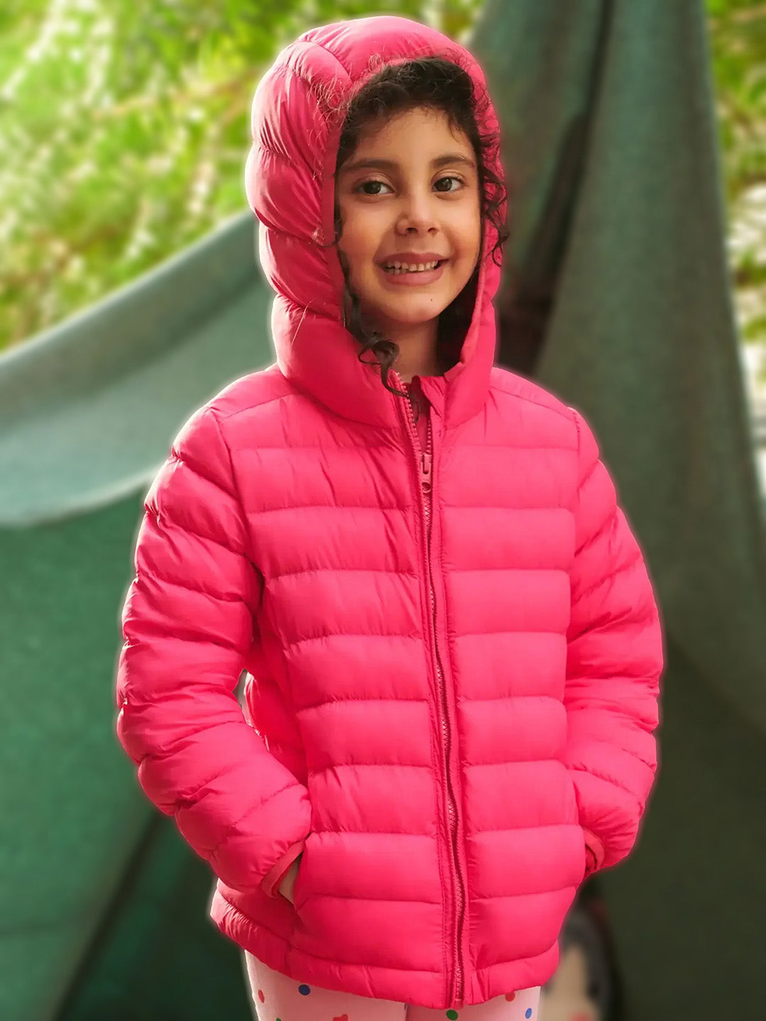 Pink Puffer Hooded Jacket