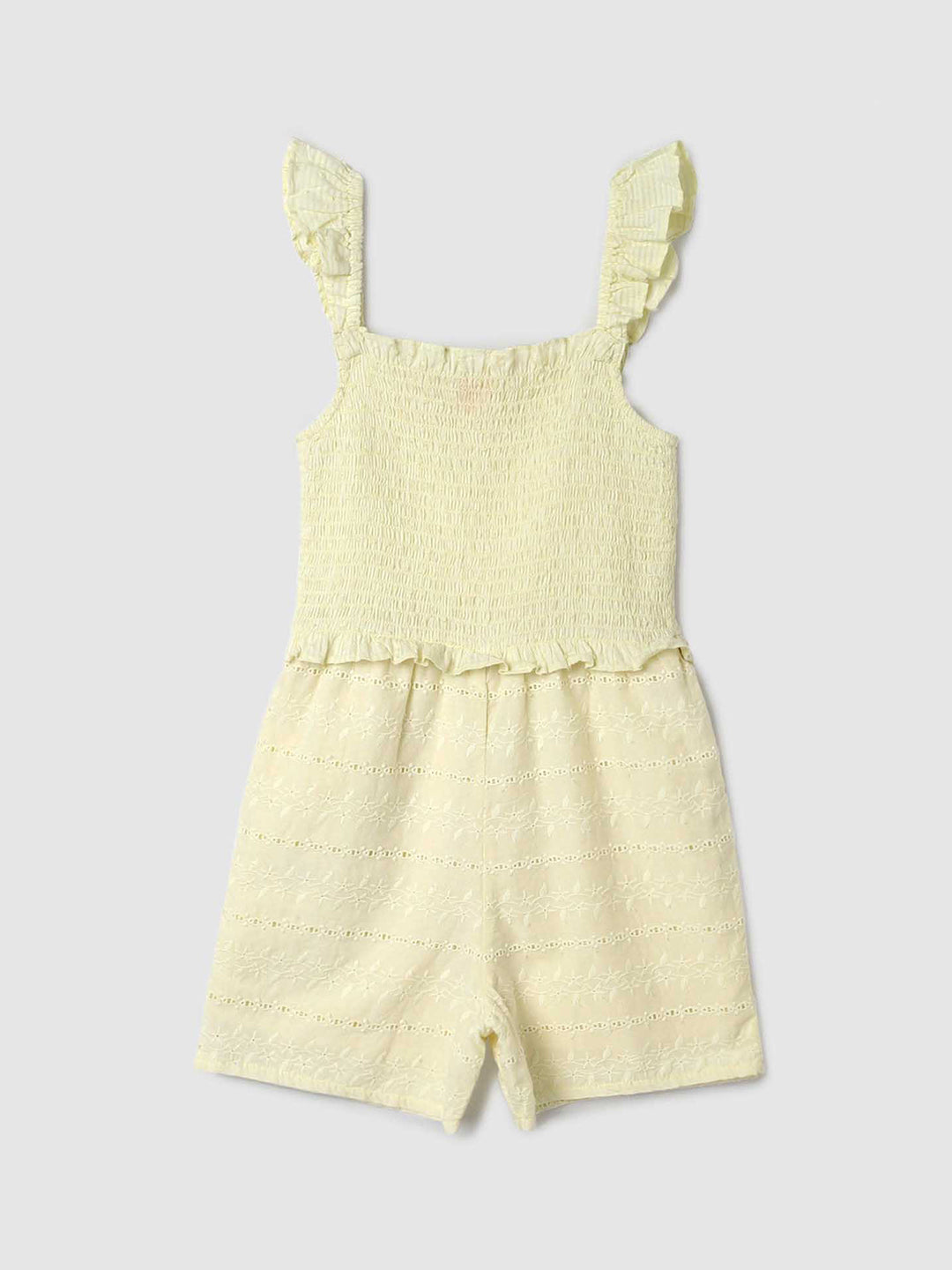Smocked Lime Romper Somersault