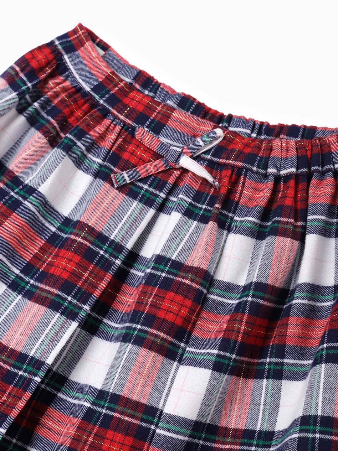Festive Checkered Skirt
