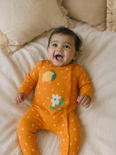 Zesty Orange Printed Sleepsuit