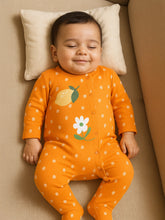 Zesty Orange Printed Sleepsuit