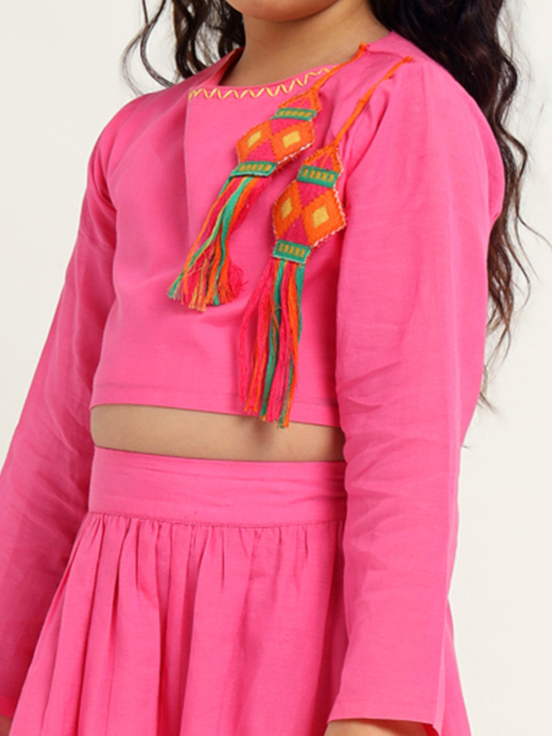 Embroidered Top Skirt Set