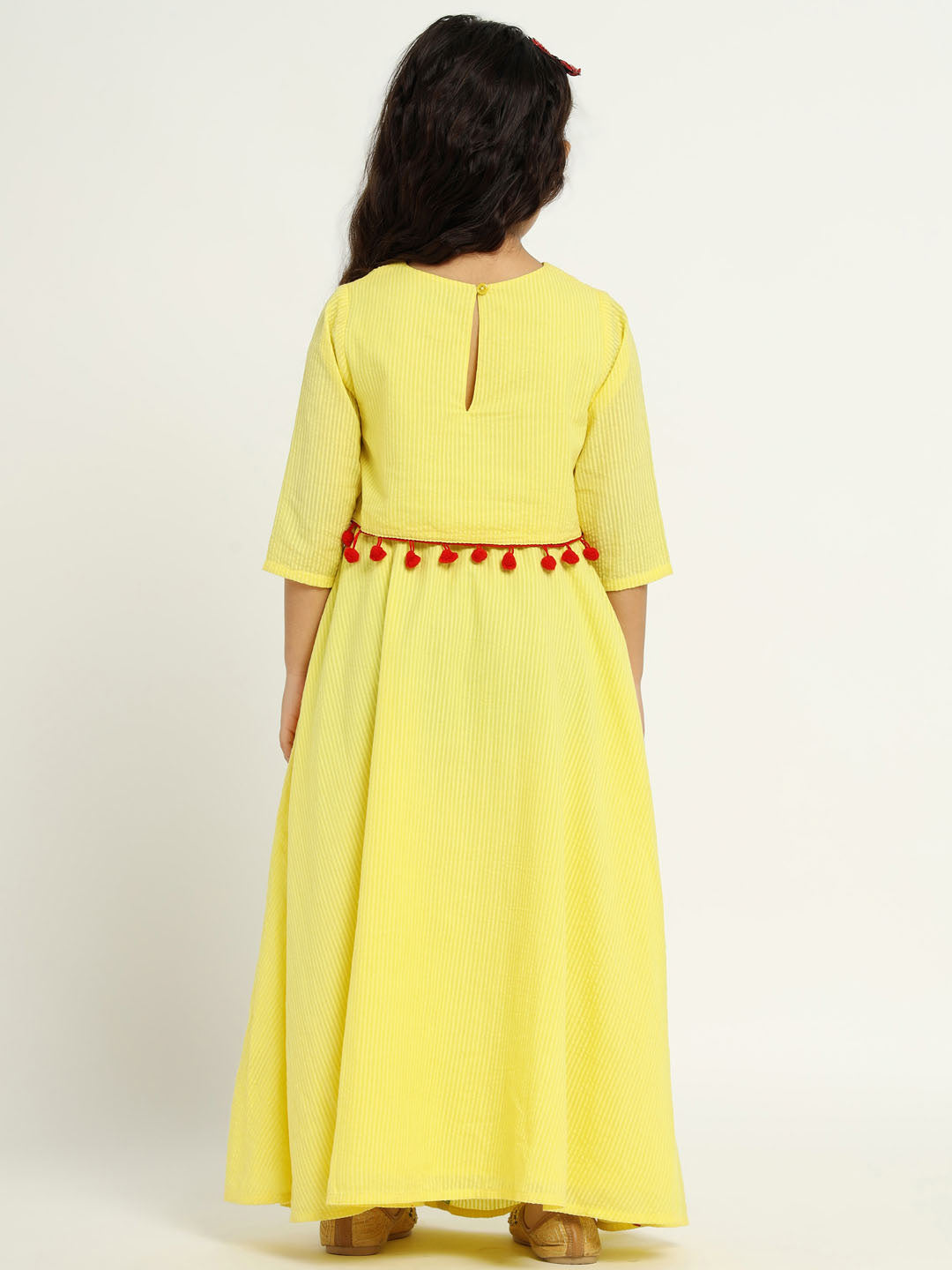 Yellow Tulip Top & Skirt Set