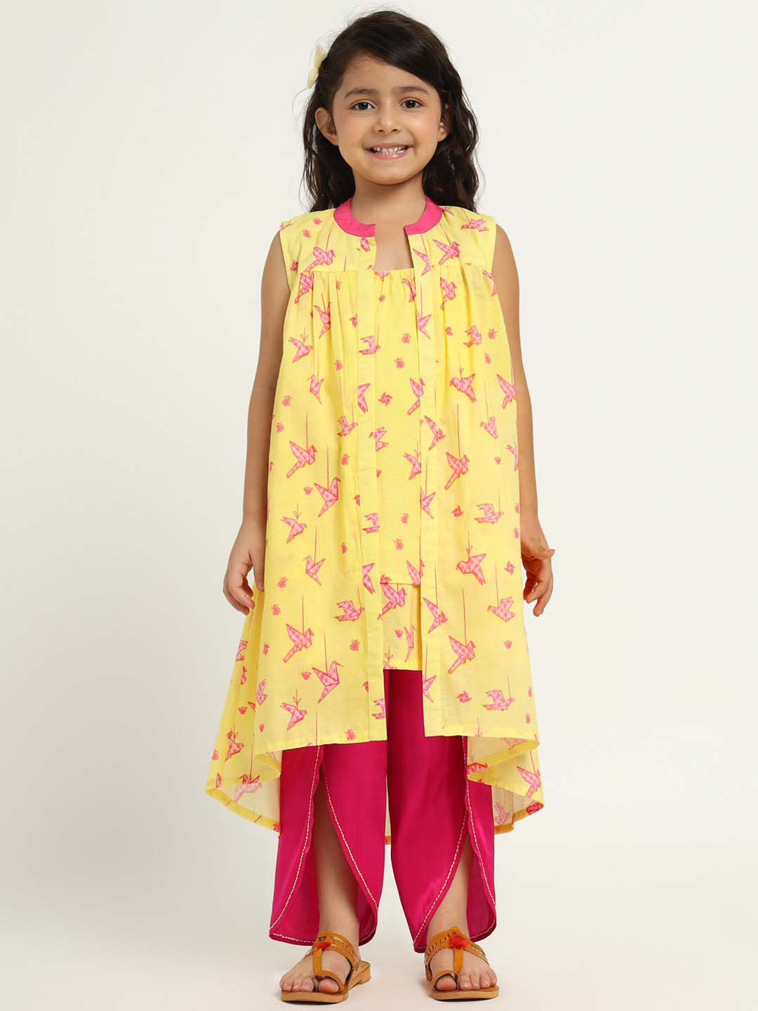 Kurta Dhoti Set With Shrug