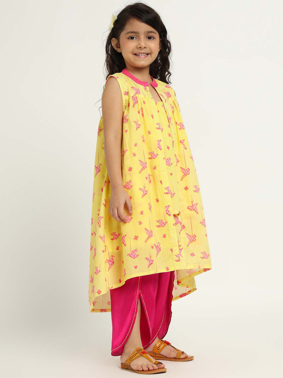 Kurta Dhoti Set With Shrug