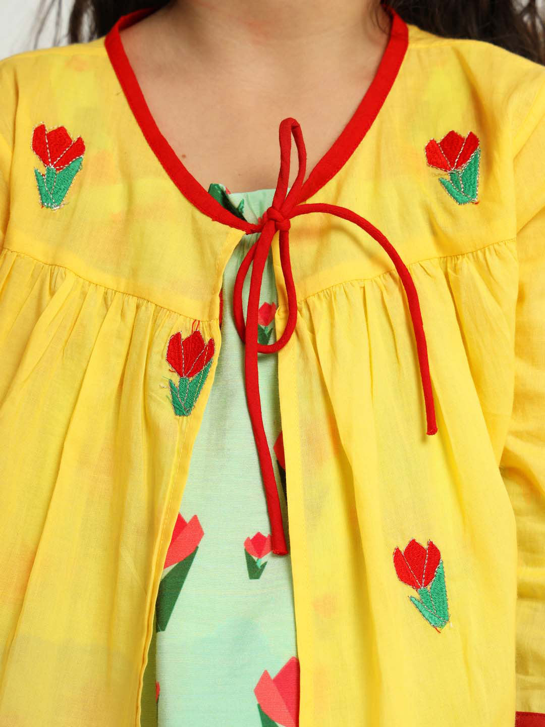 Tulip Dress With Yellow Shrug
