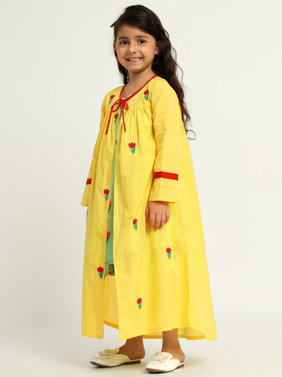 Tulip Dress With Yellow Shrug