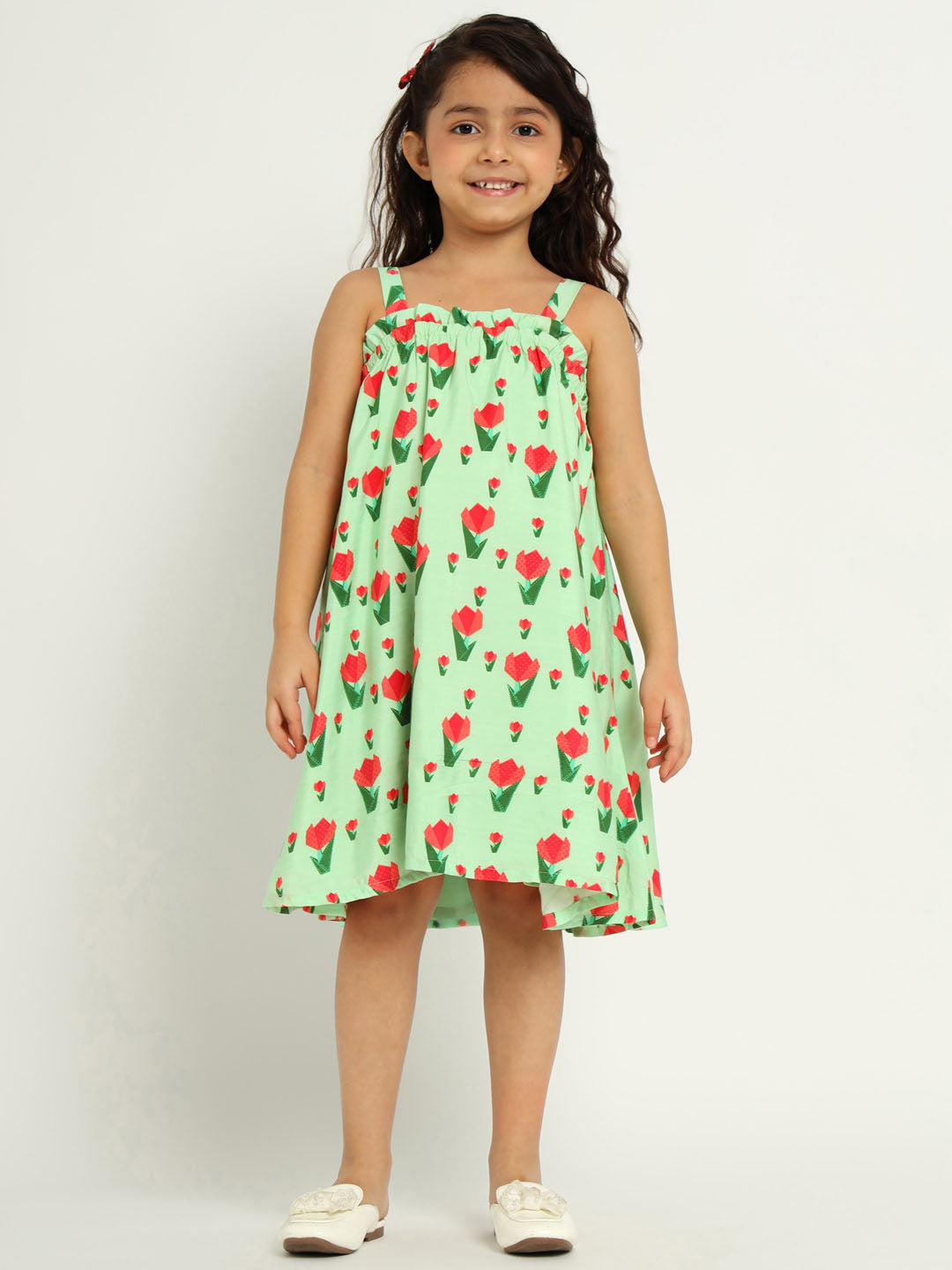 Tulip Dress With Yellow Shrug