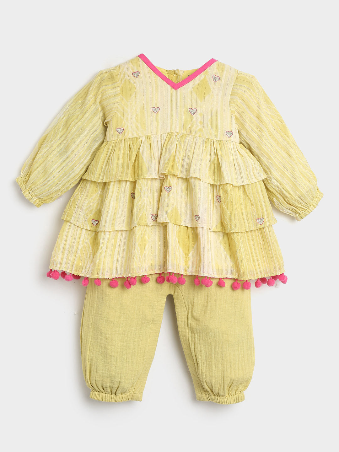 Daffodil Tier Kurta Set- Newborn