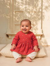 Quilted Embroidered Angrakha Dress Pant Set