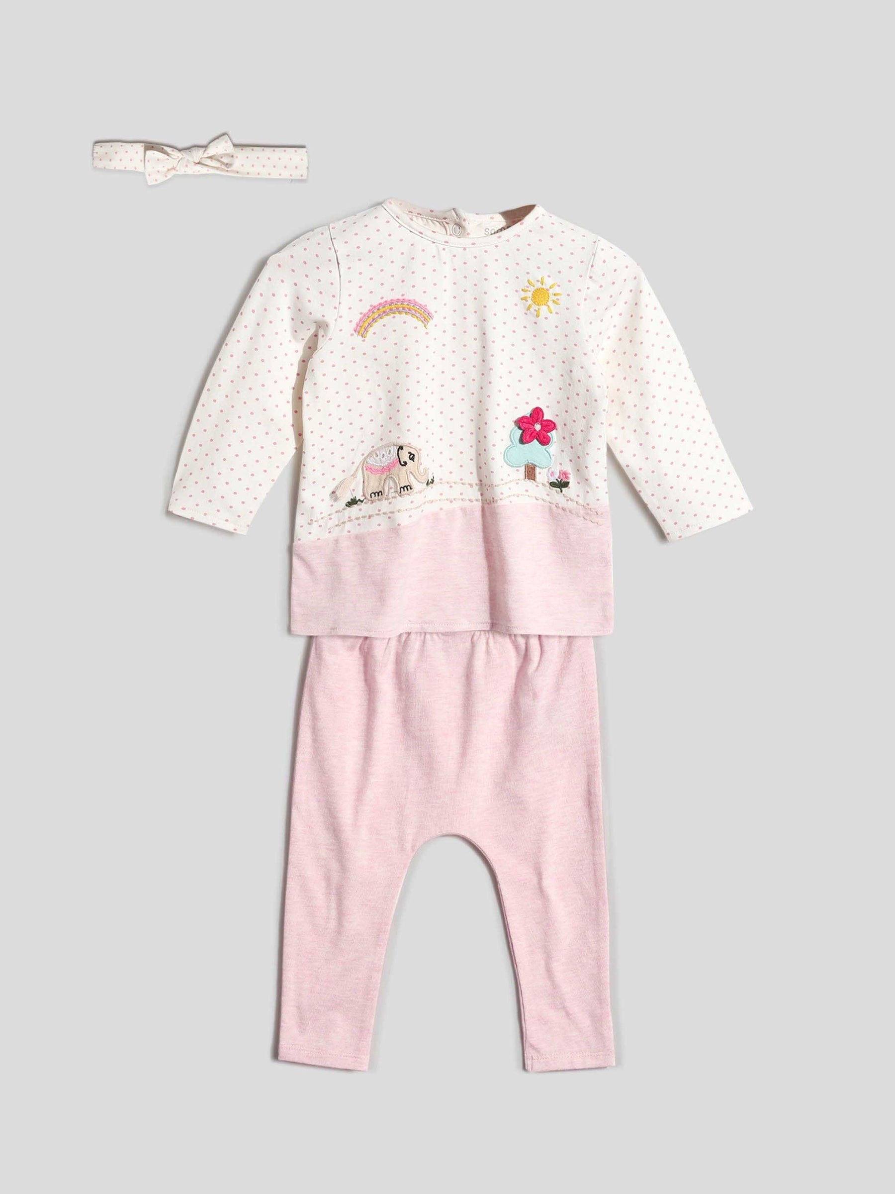 Pink Polka Elephant Set Somersault