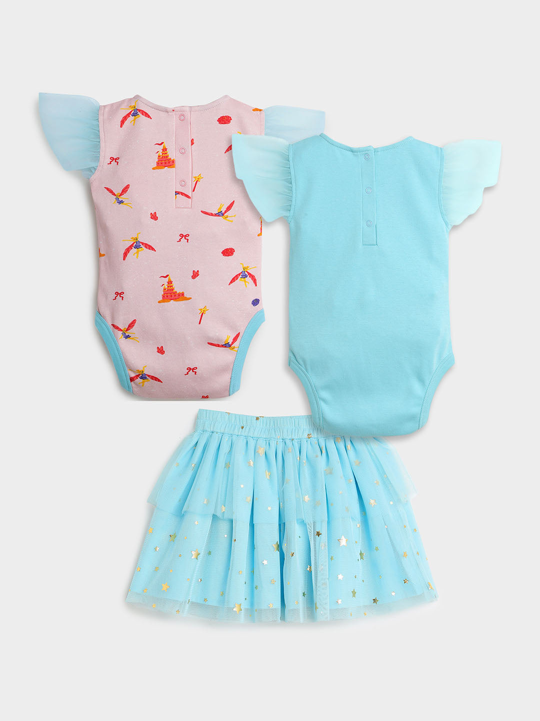 Mesh Bodysuits and Skirt Set