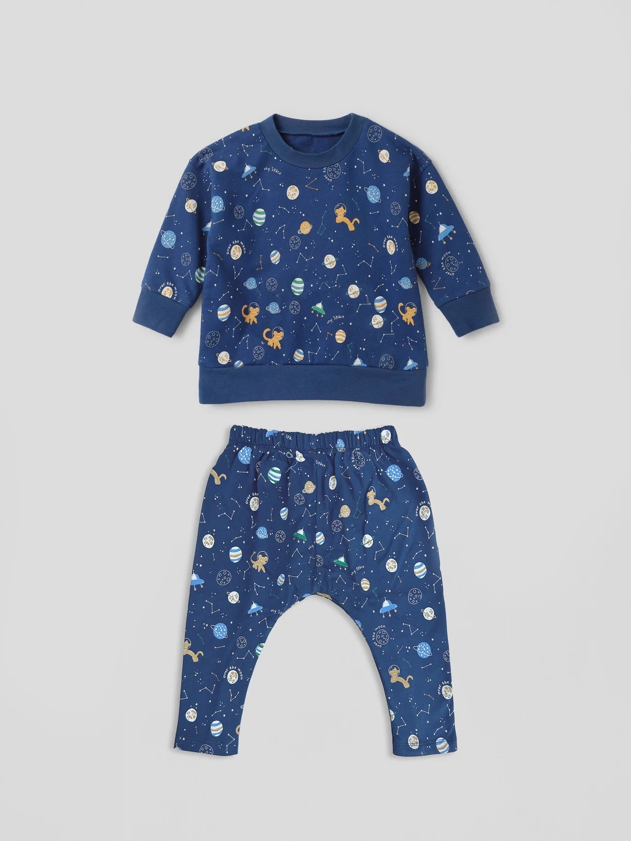 Galactic Comfort: Outer Space Sweat & Pants Set for Cosmic Style