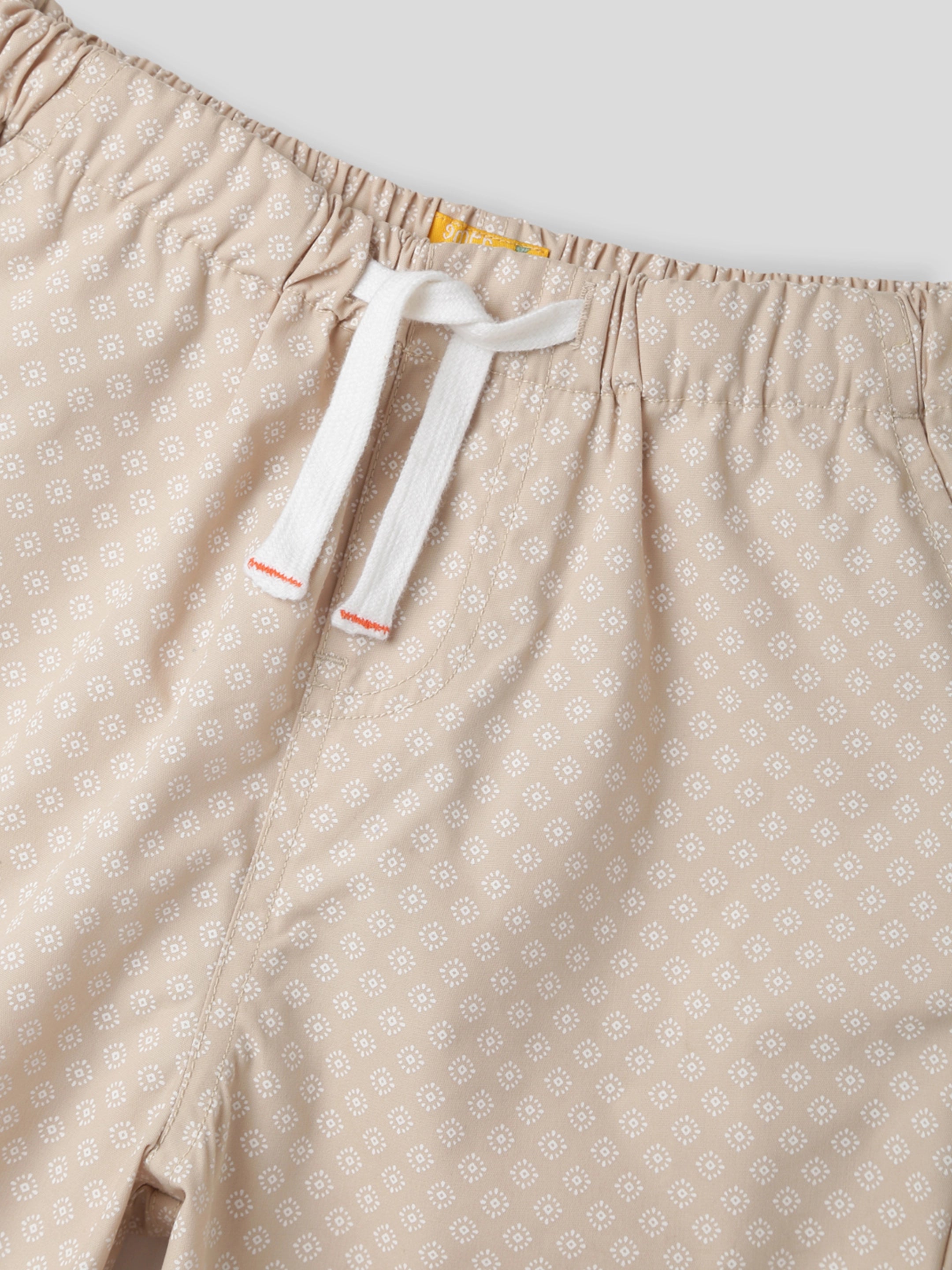 Printed Beige Bermuda Somersault