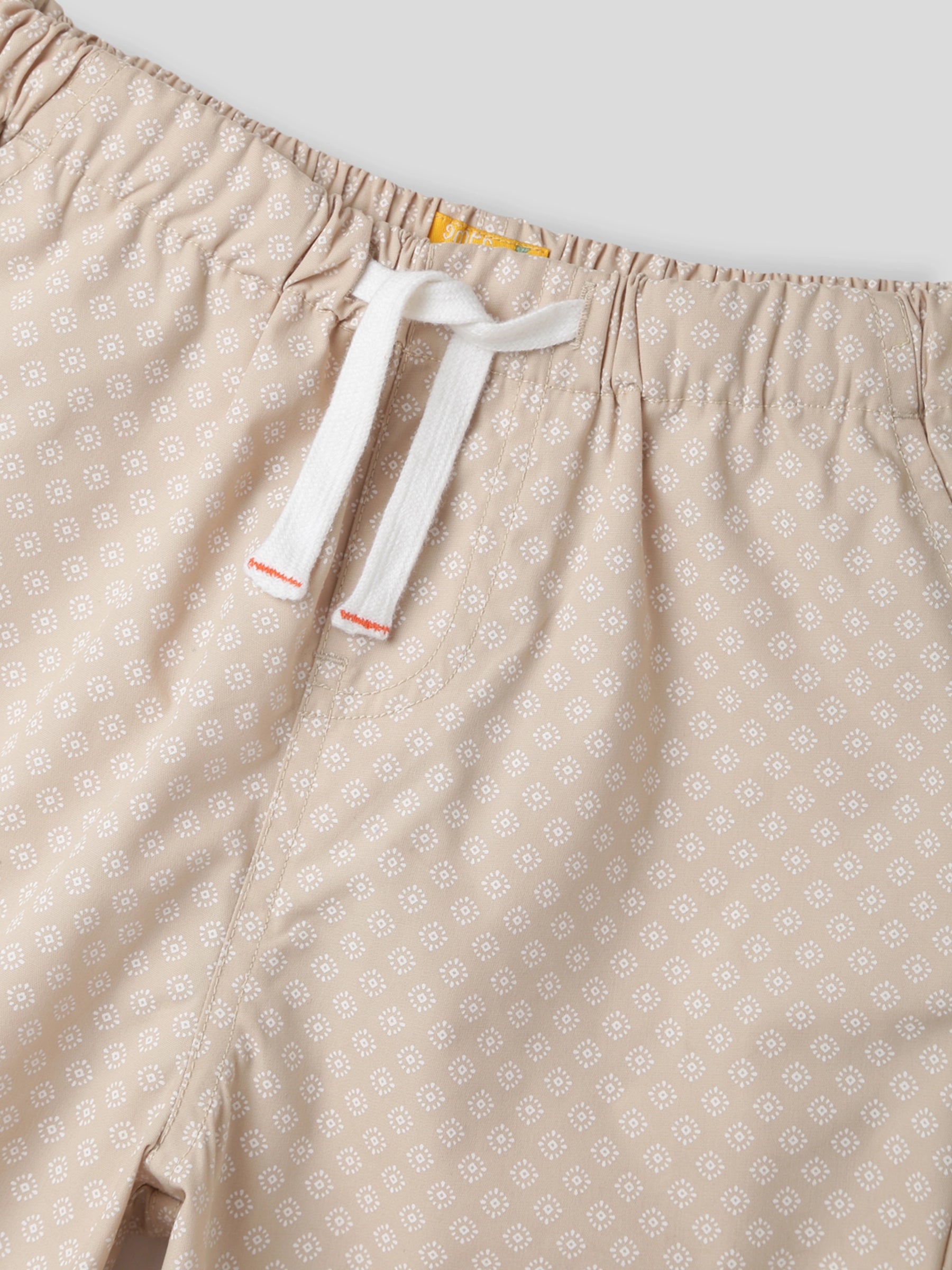 Printed Beige Bermuda Somersault