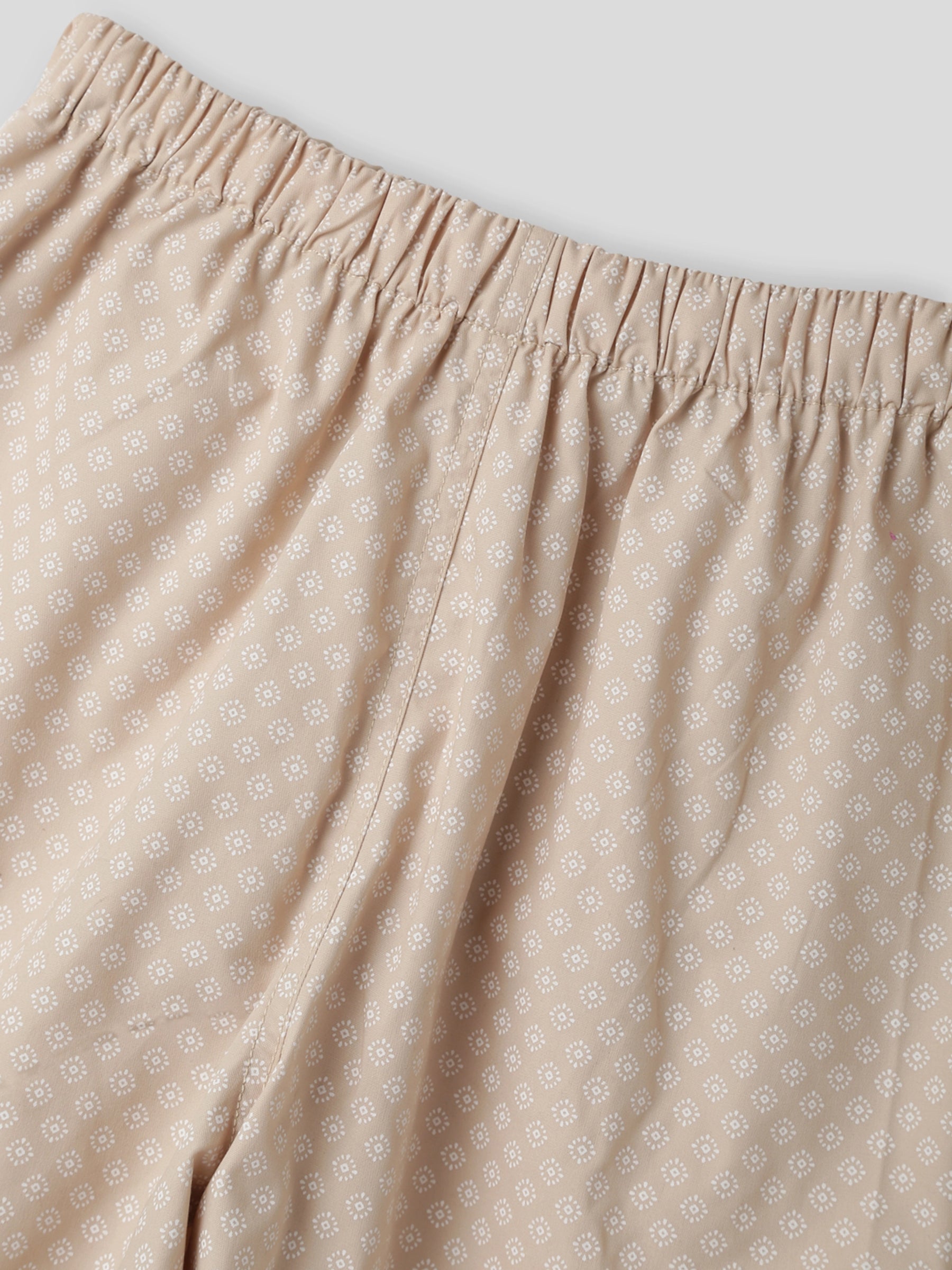 Printed Beige Bermuda Somersault