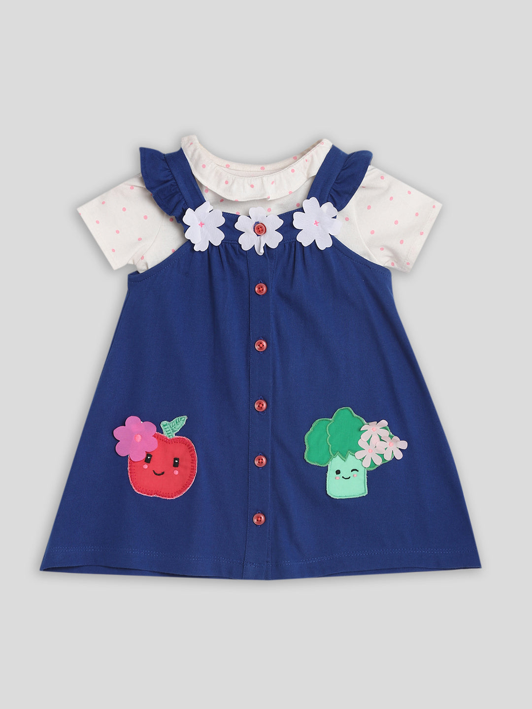 Apple Broccoli Dress with Tee Somersault