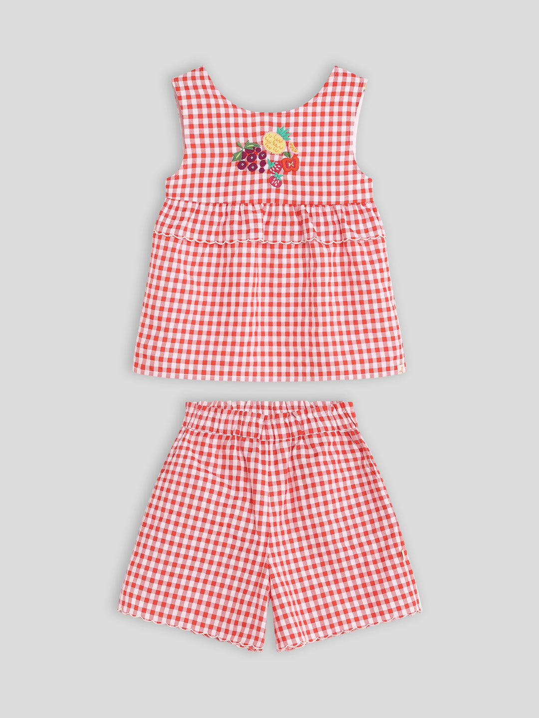 Fruity Gingham Top & Shorts Set Somersault