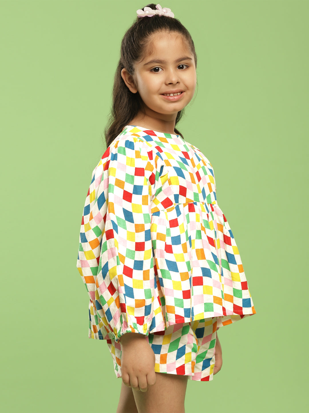Crooked Check Top & Shorts Set Somersault