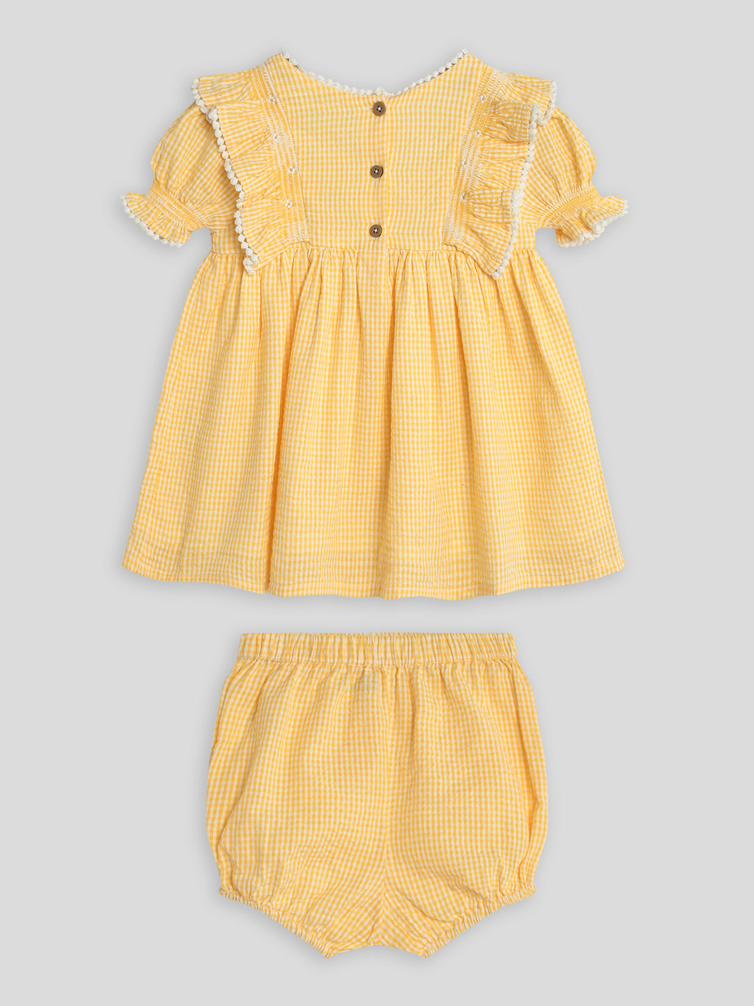 Citrus Gingham Dress with Bloomers Somersault