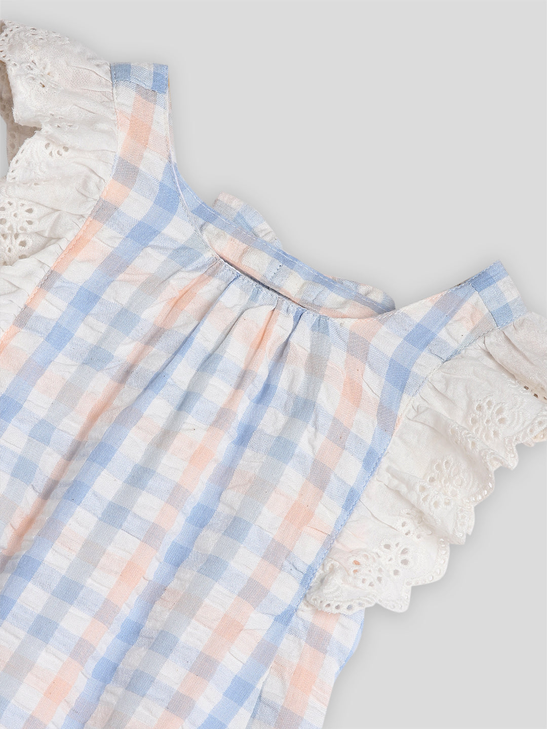 Blueberry Orange Checks Bodysuit with Hat Somersault