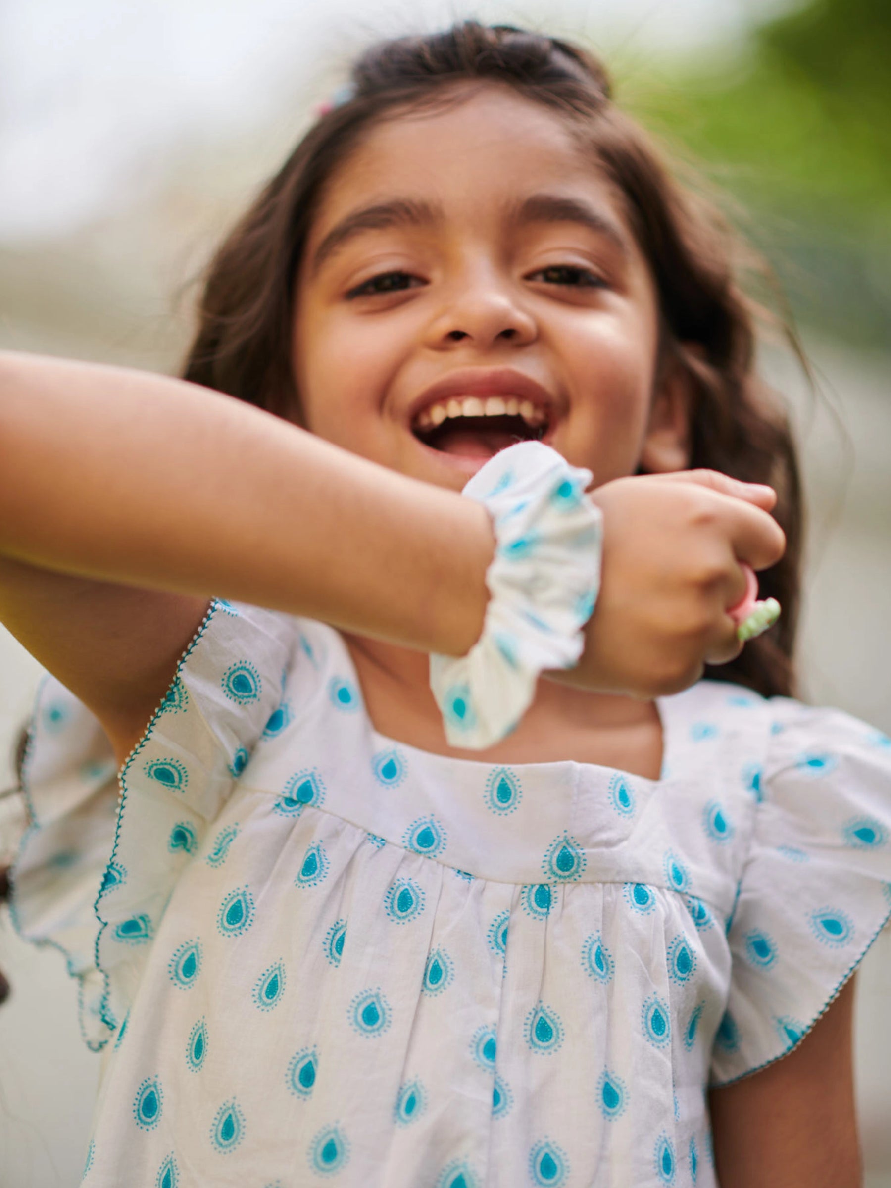 Blue Paisley Romper Somersault