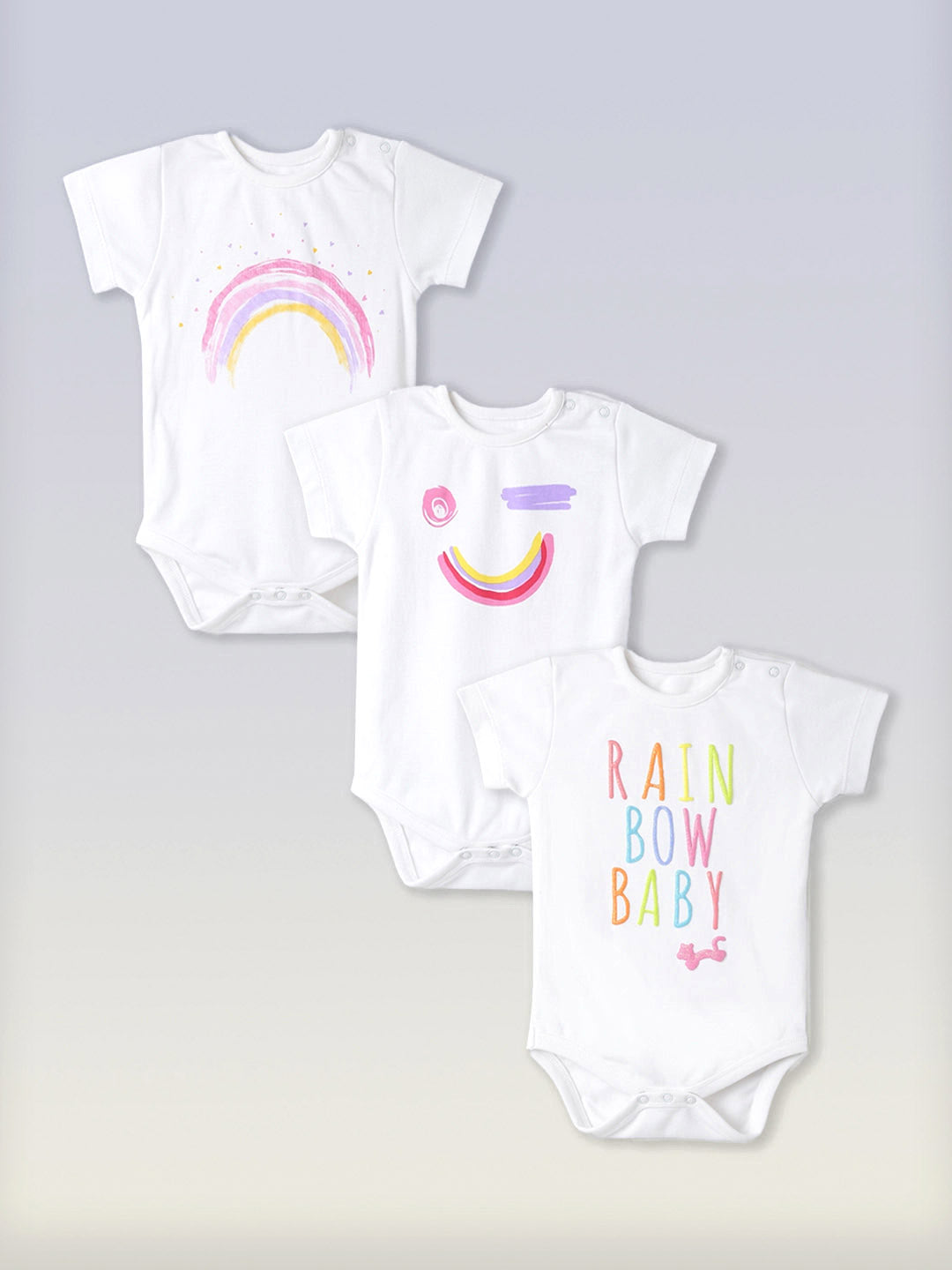 Rainbow Baby Onesie Set Of 3 Somersault