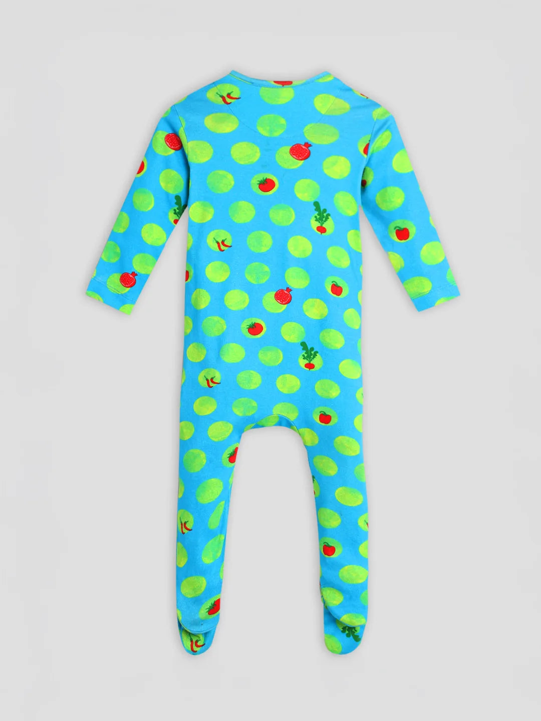 Cotton Sleepsuit with Cap & Bib
