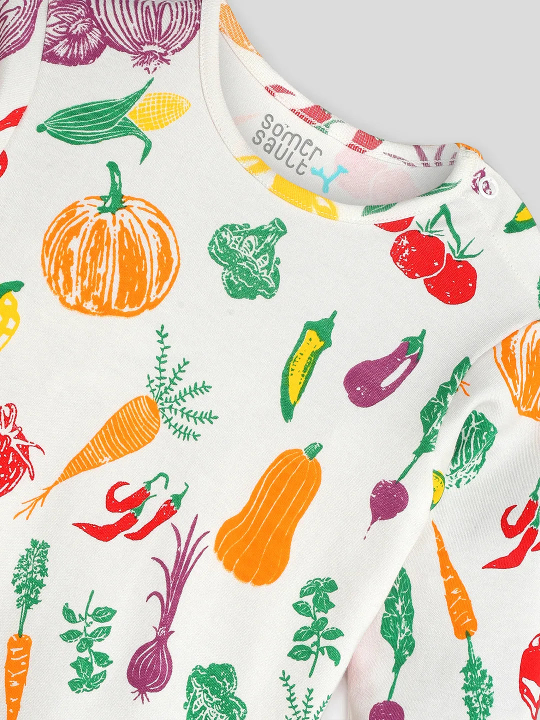 Veggies Printed Cotton Sleepsuit