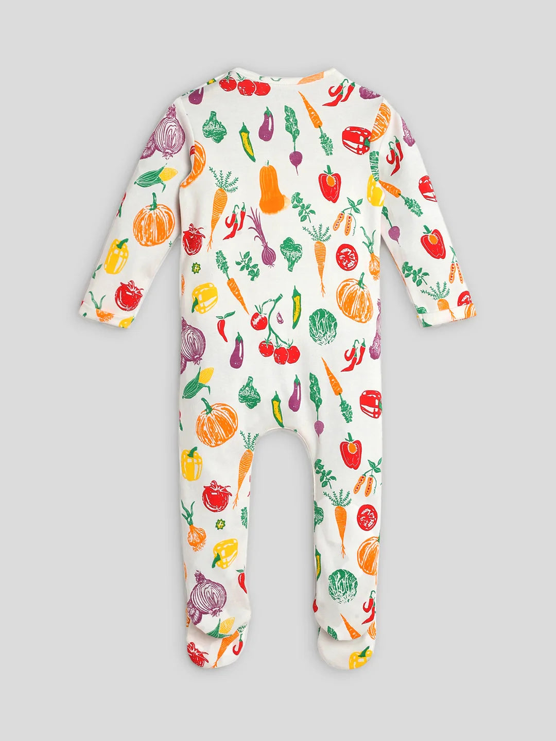 Veggies Printed Cotton Sleepsuit