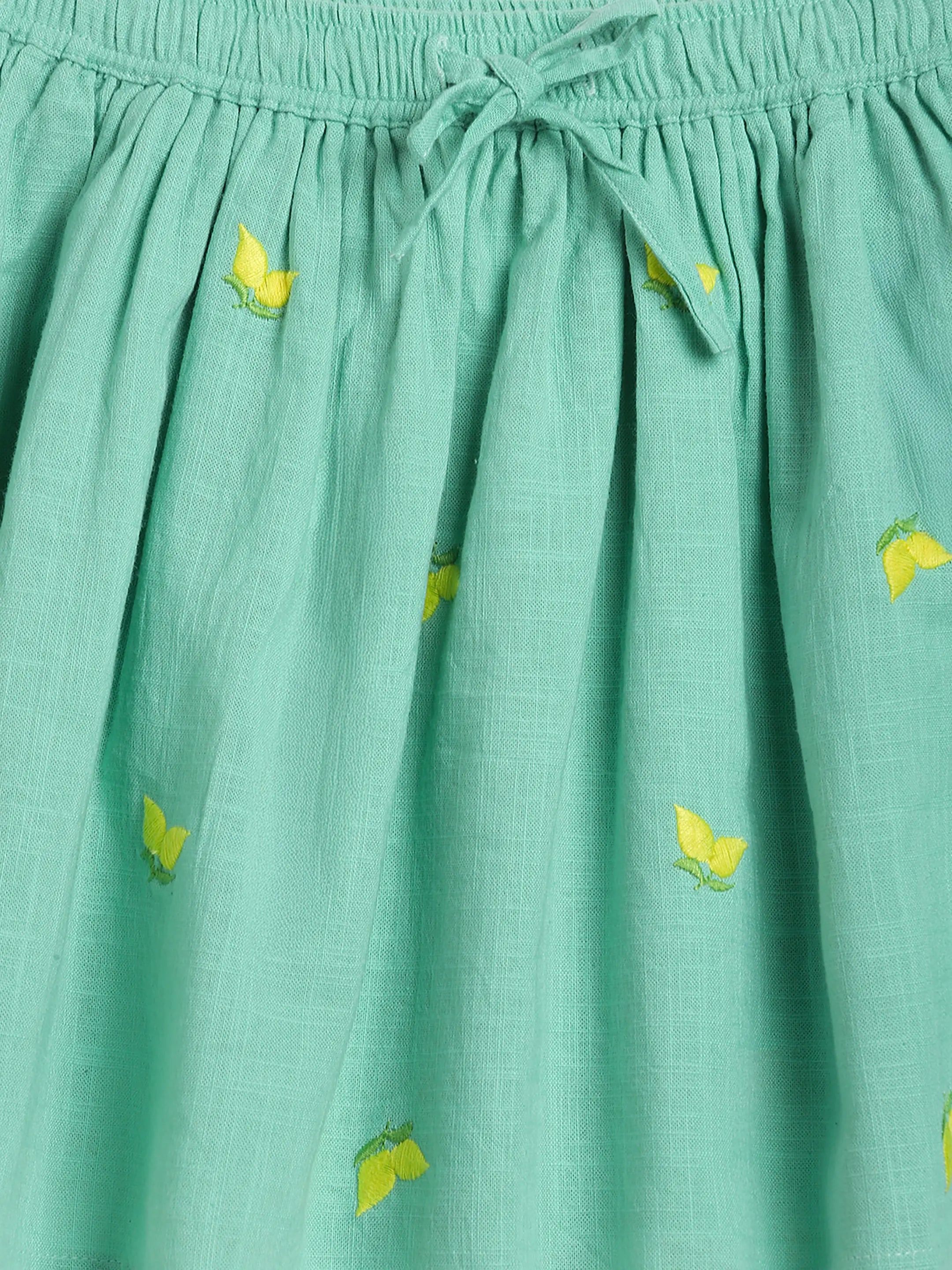 Printed Gathered Skirt