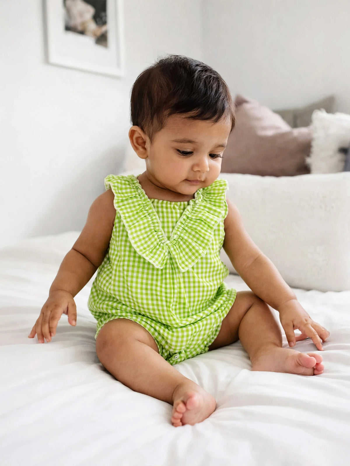 Gingham Cotton Romper