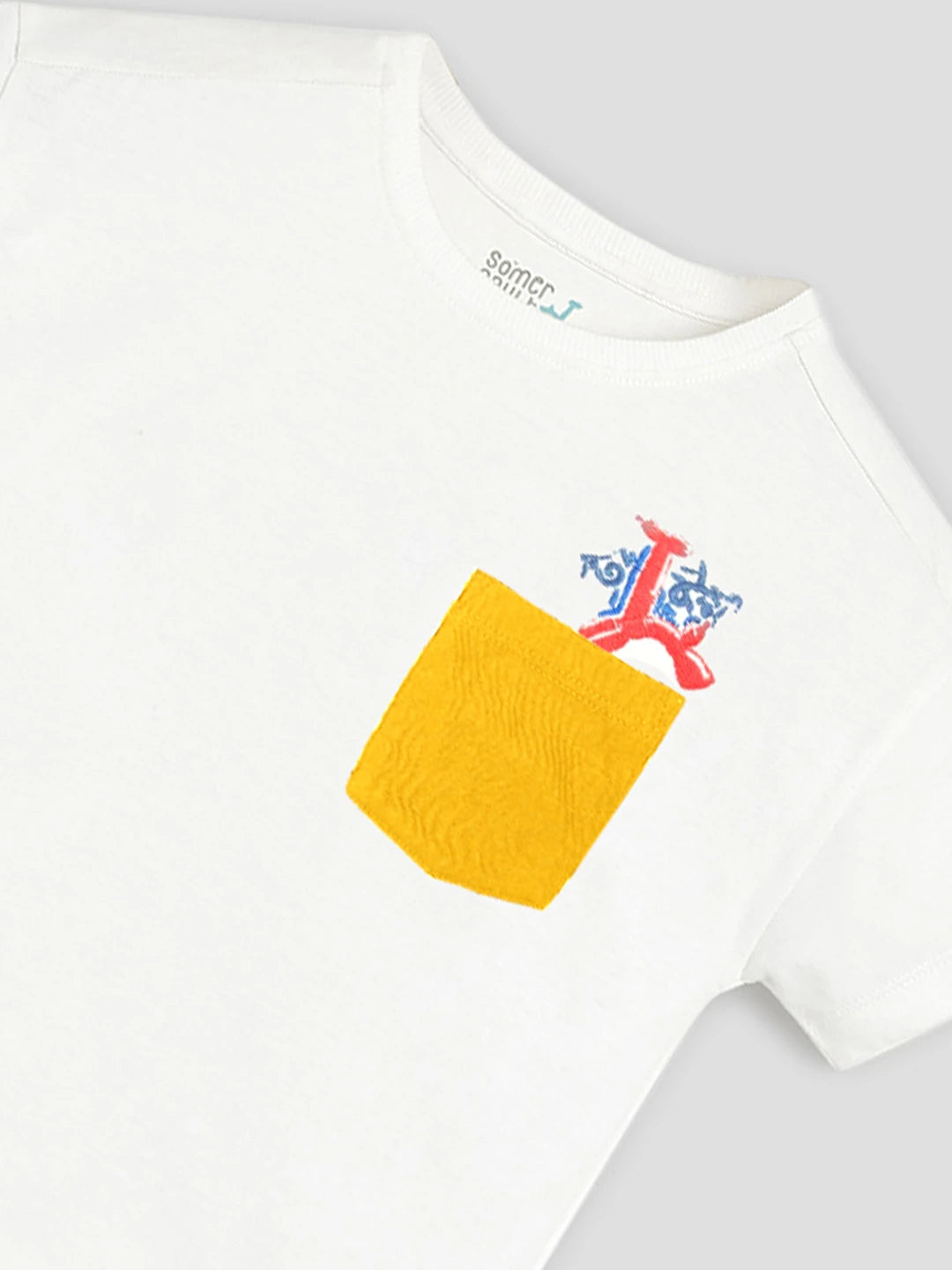 Jumping Girraffe Embroidered Cotton Tee