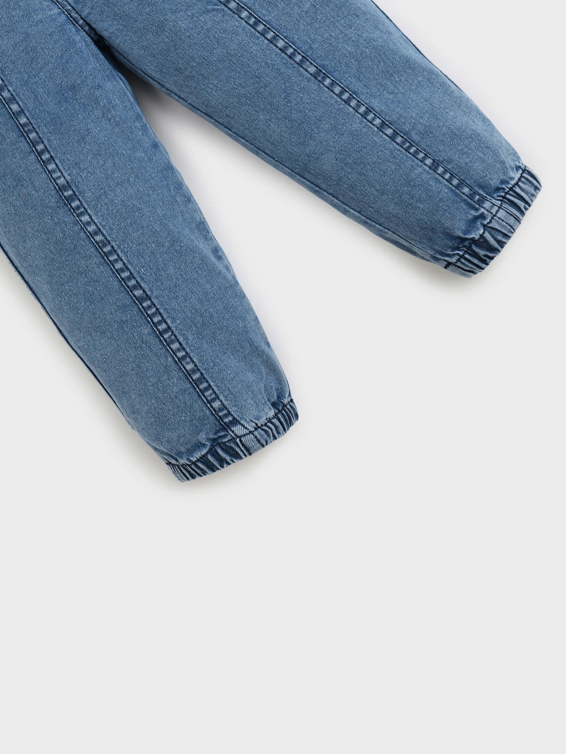 Cotton Denim Jogger Pants