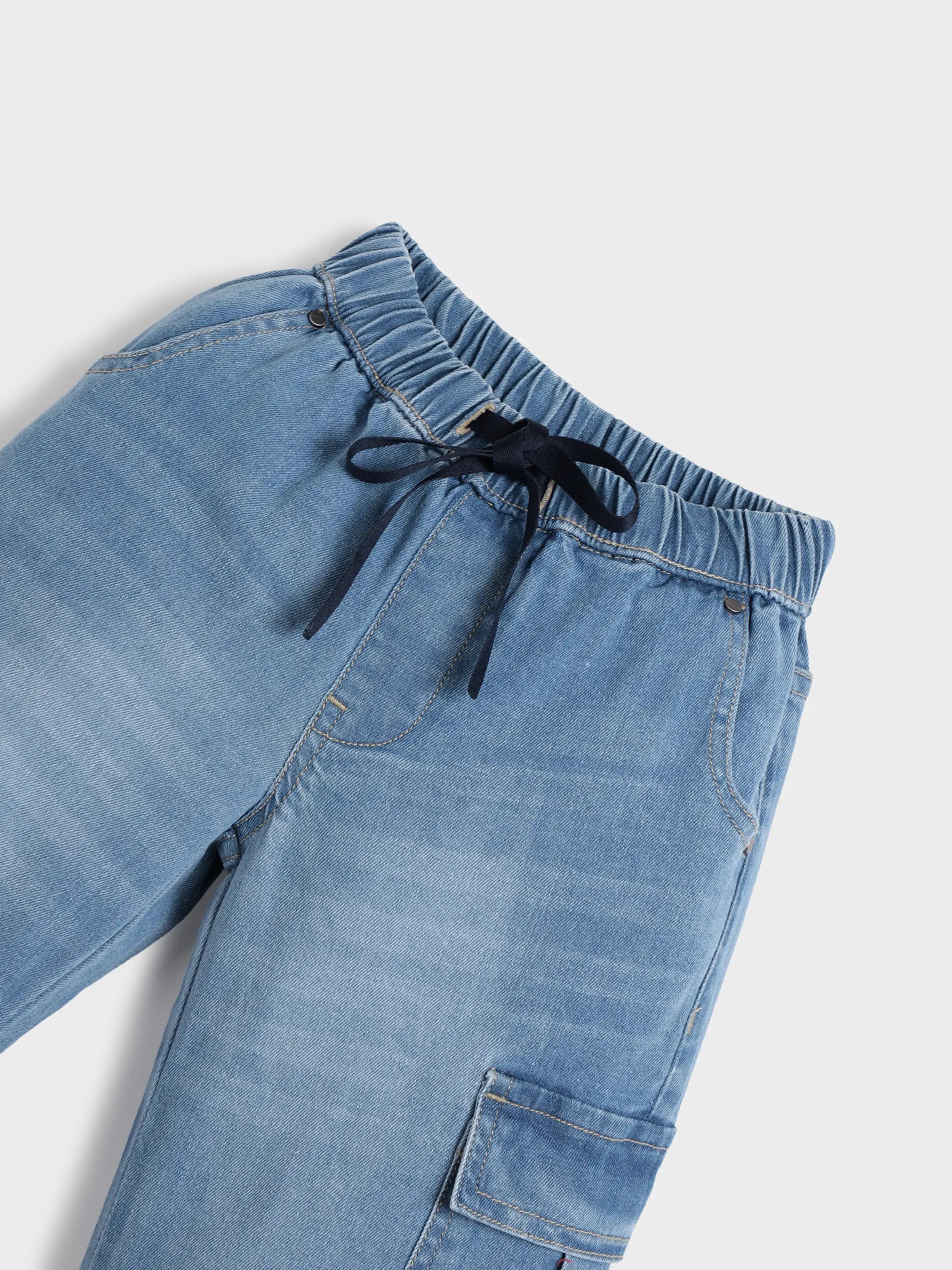 Denim Cargo Pants