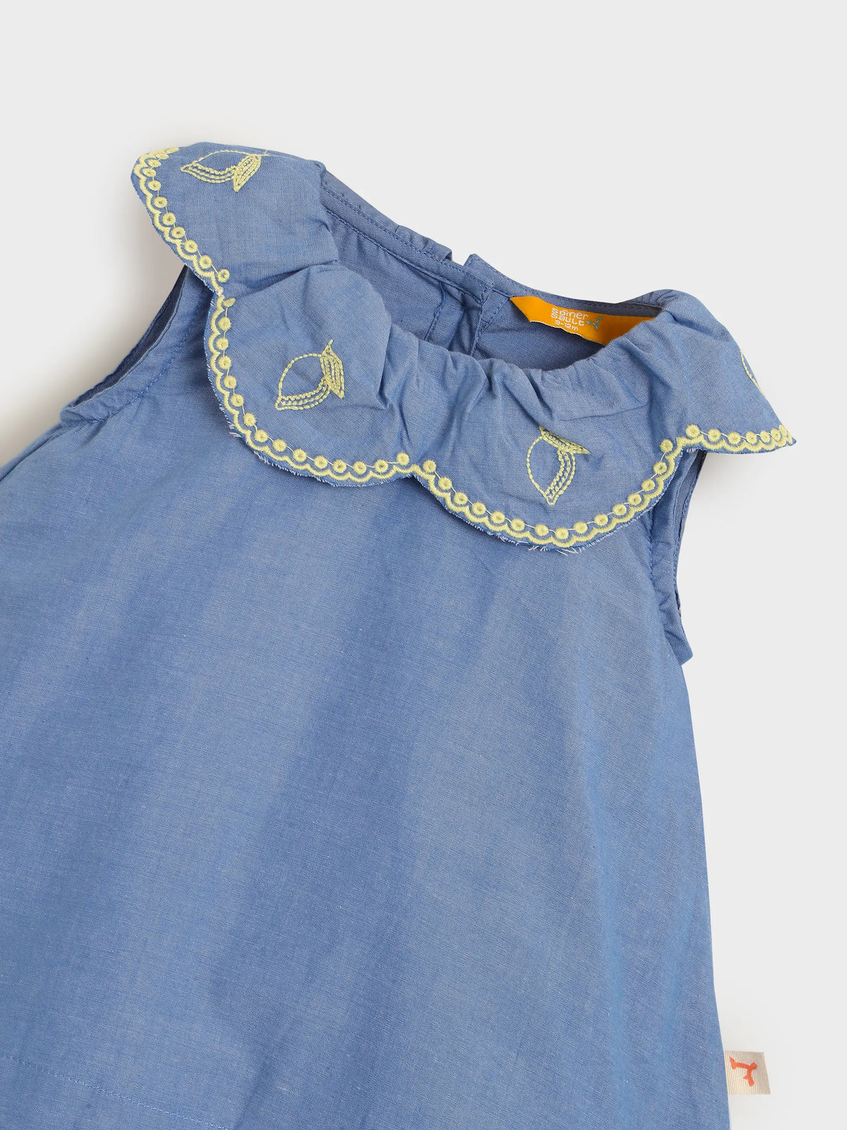 Scallop Collar Chambery Romper