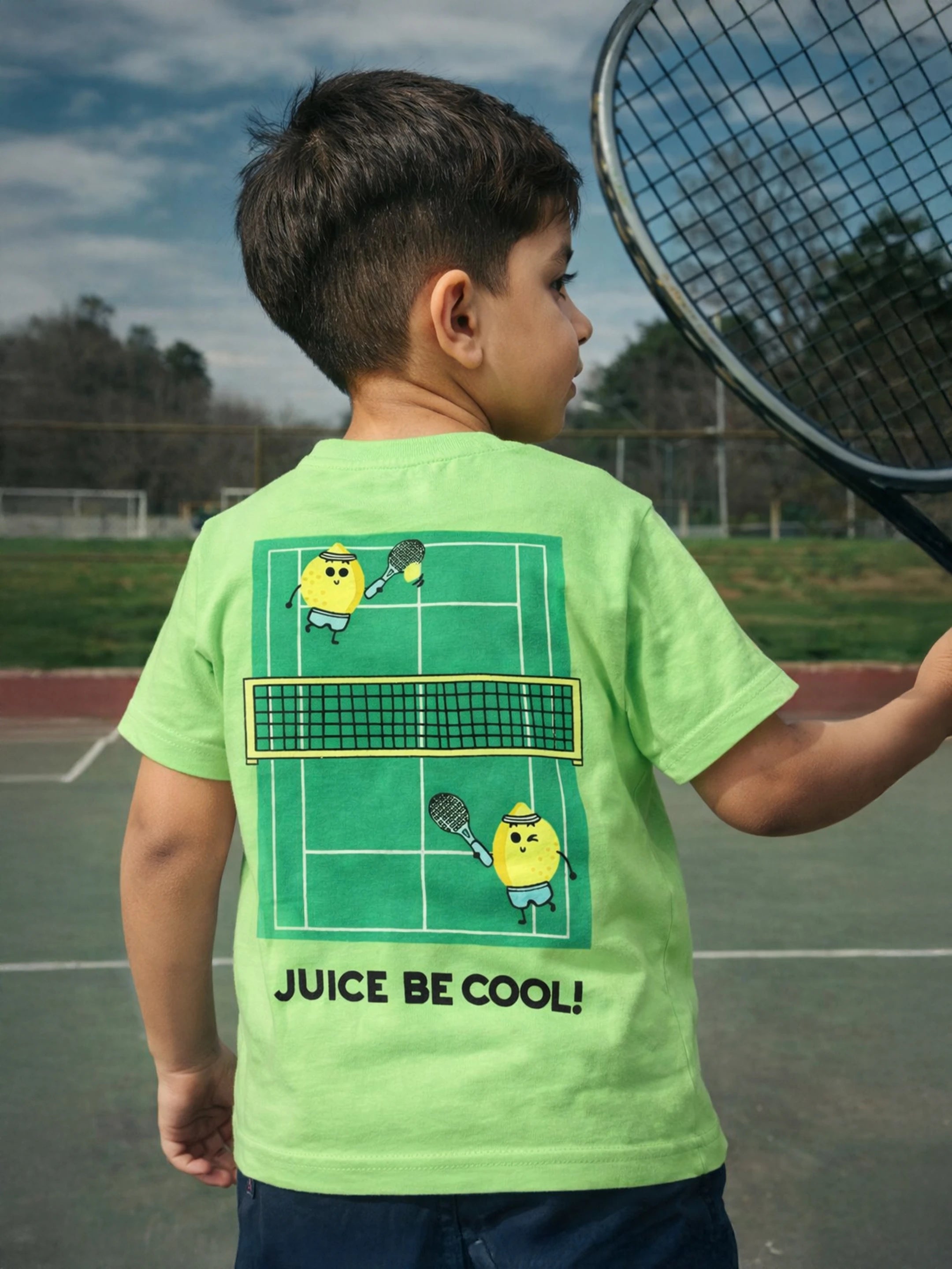 Juice Be Cool Tennis Graphic T-Shirt