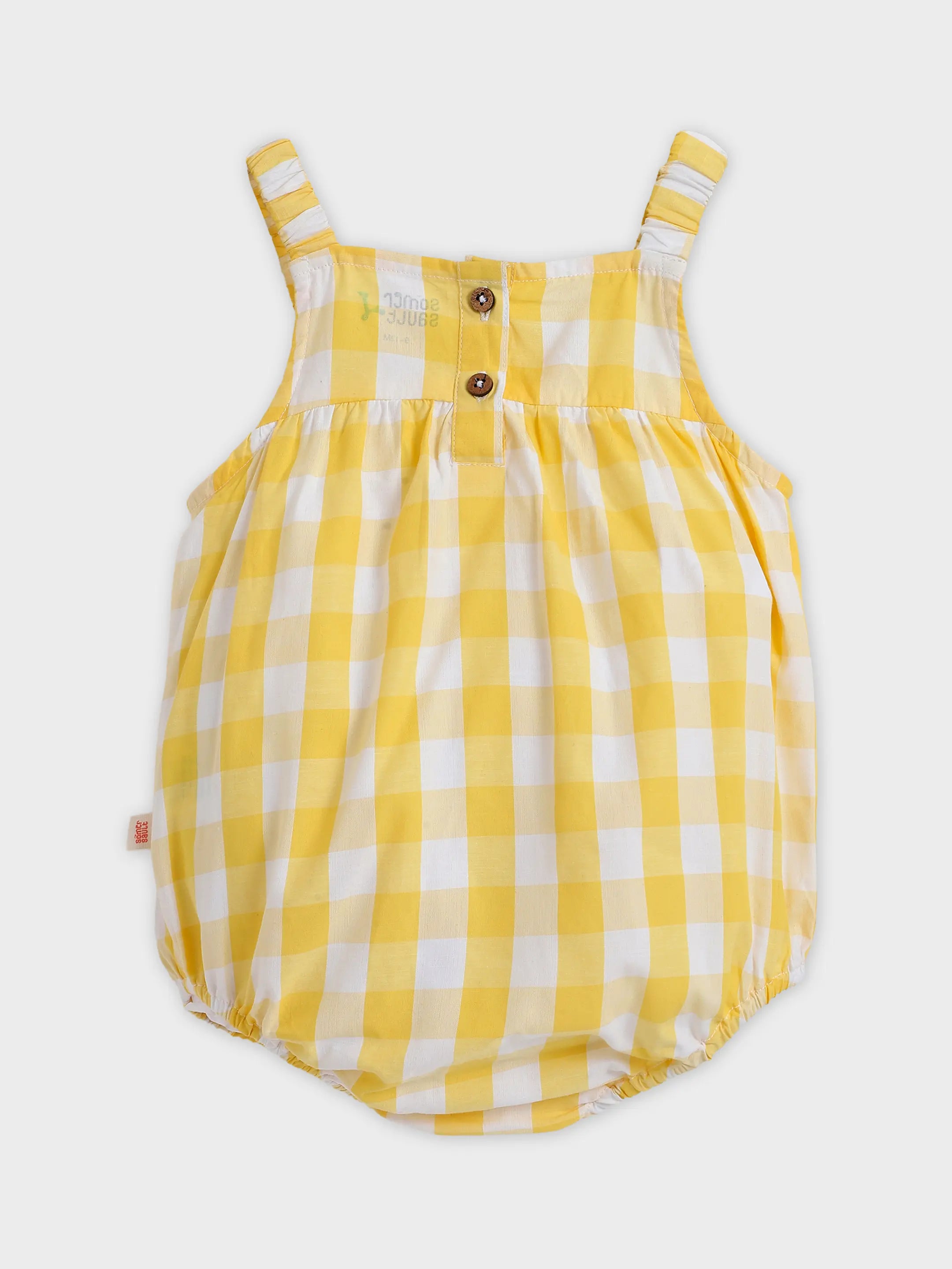 Gingham Smocked Baby Romper