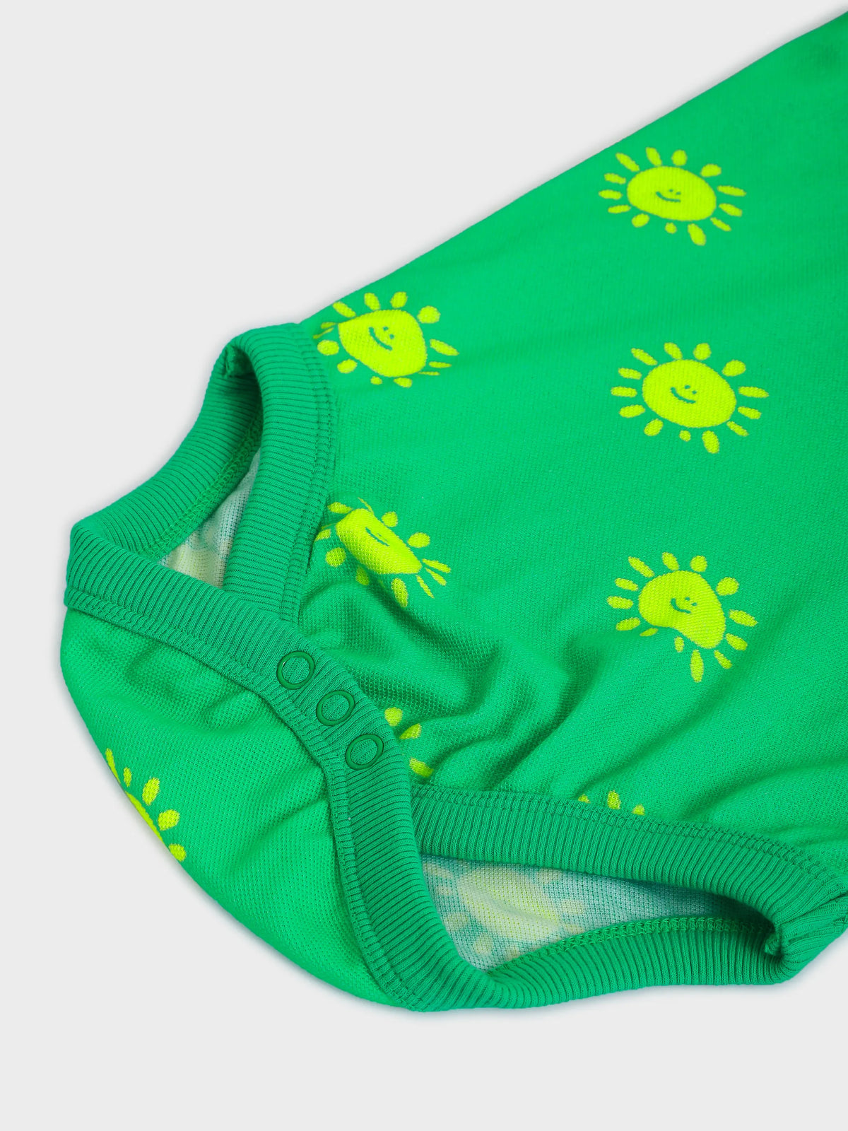 Green Sunshine Print Bodysuit