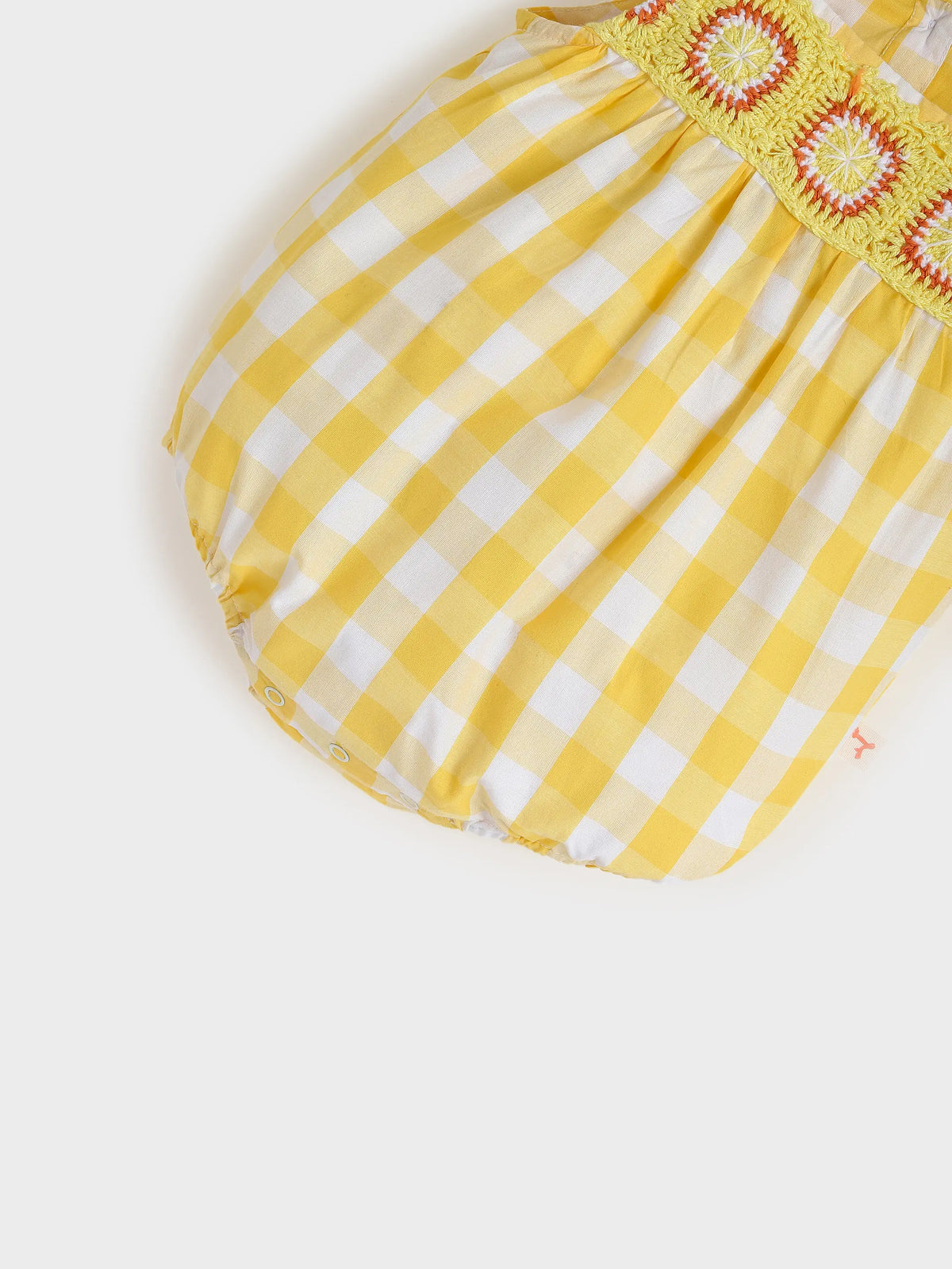 Gingham Smocked Baby Romper