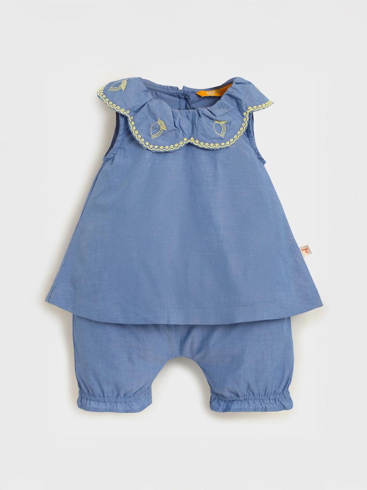 Scallop Collar Chambery Romper