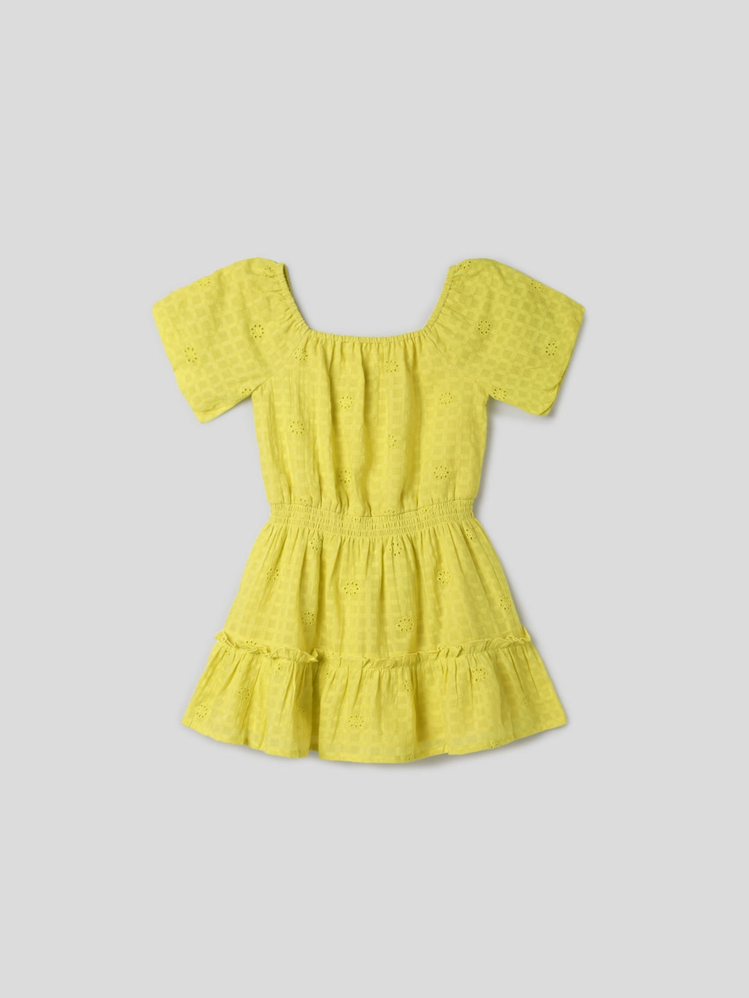 Yellow Pop Schiffli Dress Somersault