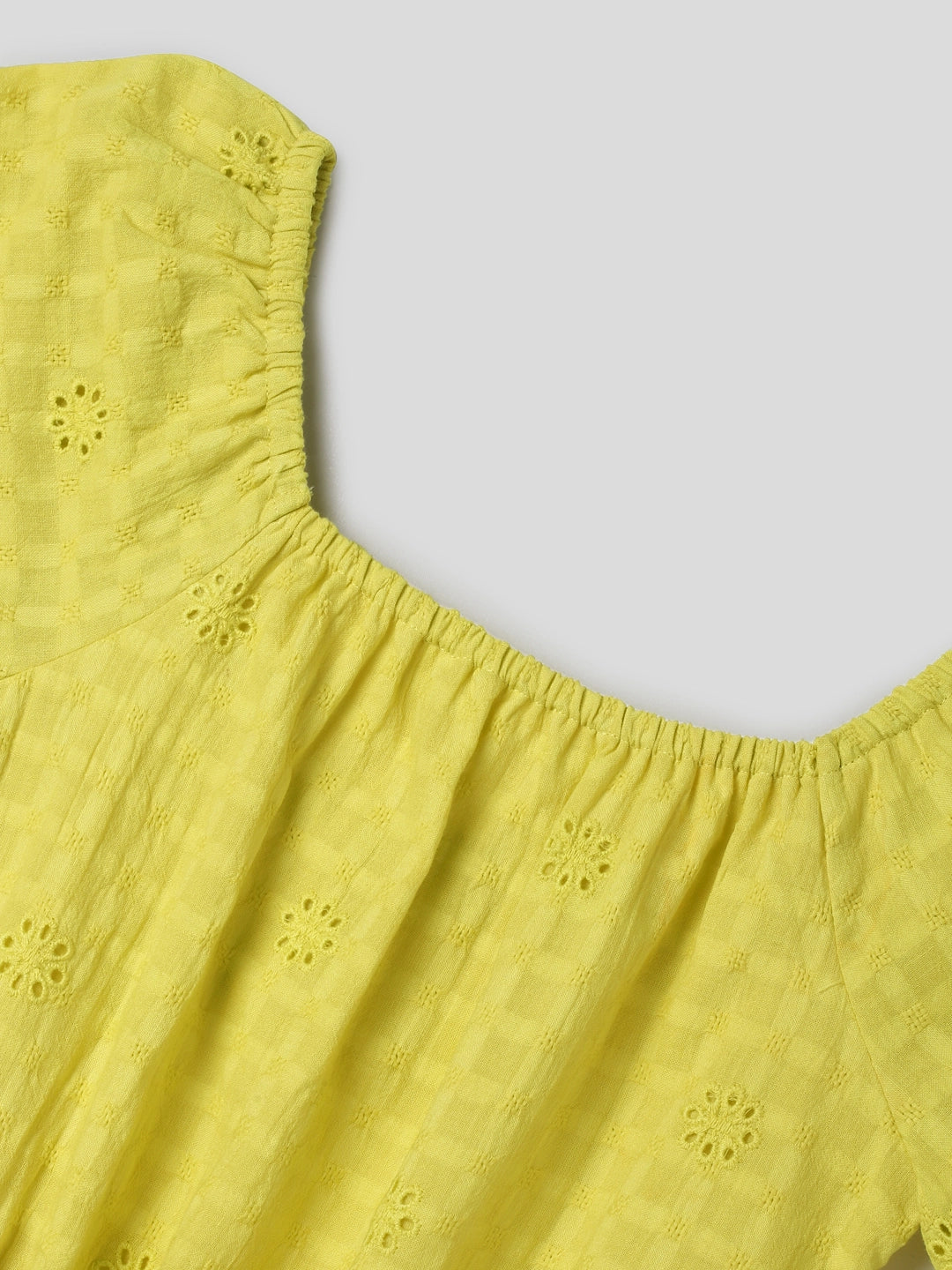 Yellow Pop Schiffli Dress Somersault
