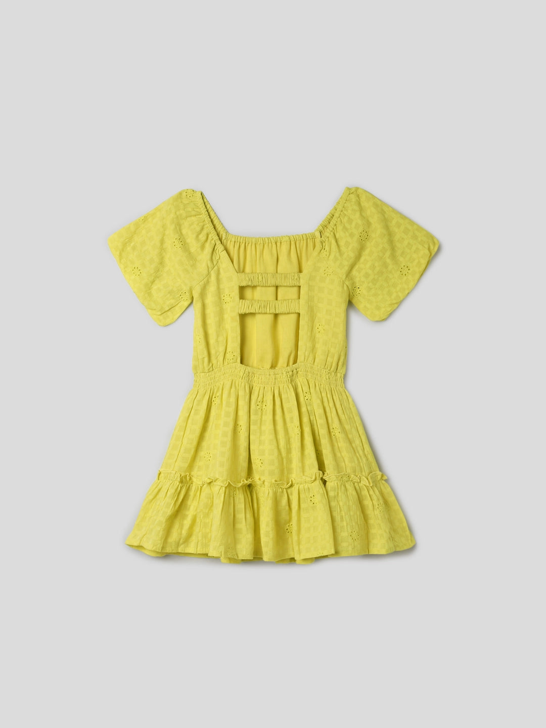 Yellow Pop Schiffli Dress Somersault